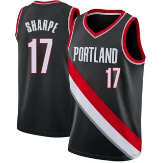 Men's Shaedon Sharpe Portland Trail Blazers Black Jersey - Icon Edition - Swingman