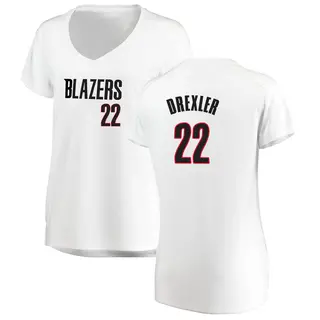 Women's Clyde Drexler Portland Trail Blazers White Jersey - Association Edition - Fast Break