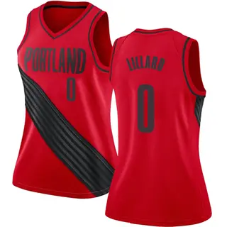 Women's Damian Lillard Portland Trail Blazers Red Jersey - Statement Edition - Swingman