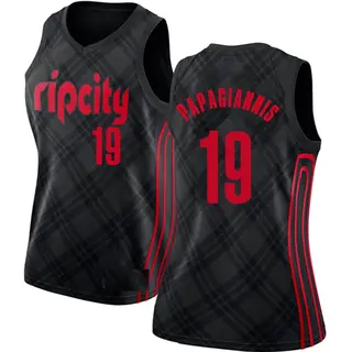 Women's Georgios Papagiannis Portland Trail Blazers Black Jersey - City Edition - Swingman