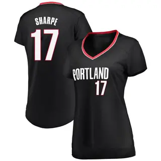 Women's Shaedon Sharpe Portland Trail Blazers Black Jersey - Icon Edition - Fast Break